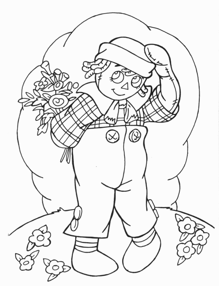 Raggedy Ann Coloring Pages - Coloring Factory
