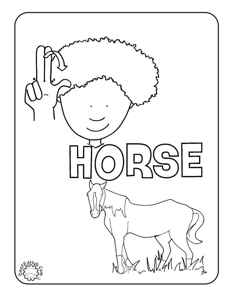 ASL coloring page for the sign 