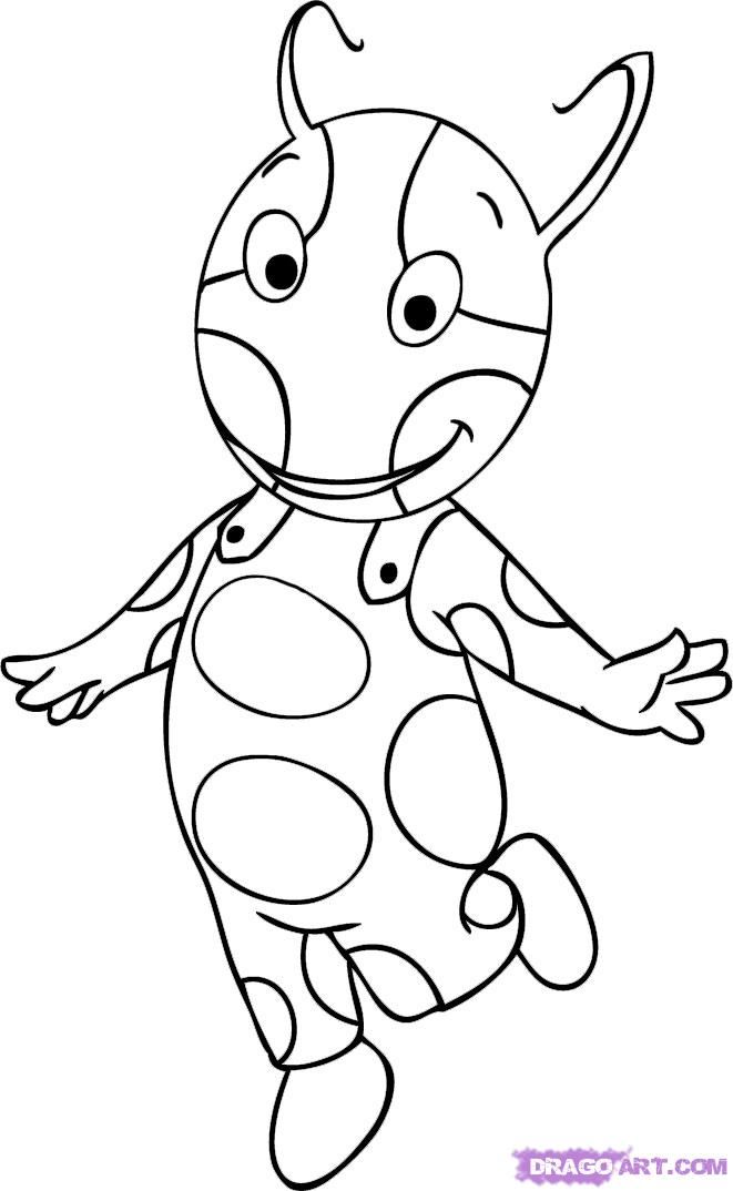 How to Draw Uniqua from The Backyardigans, Step by Step
