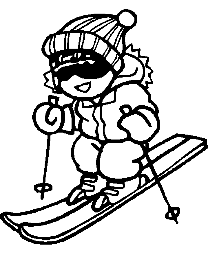 winter sport Colouring Pages