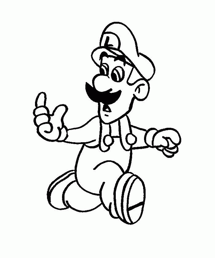 luigi coloring pages to print