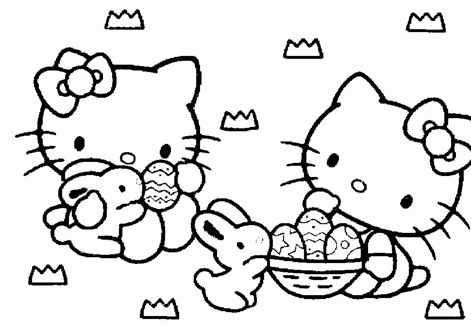 Hello Kitty Easter Coloring Pages | Coloring Pages