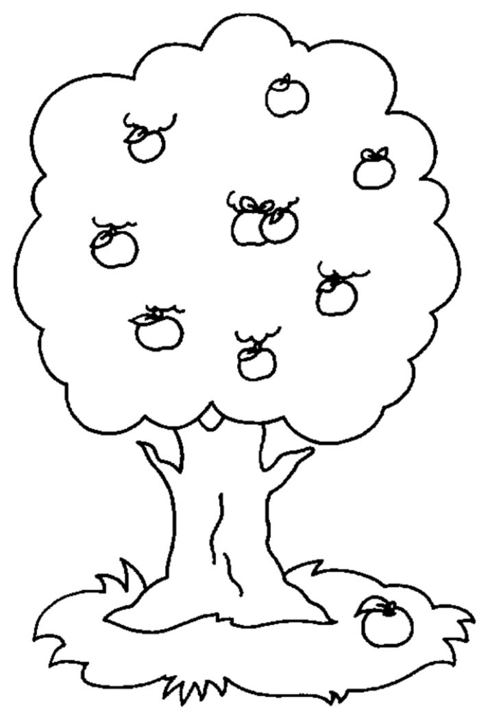 little apple tree coloring pages for kids | Great Coloring Pages