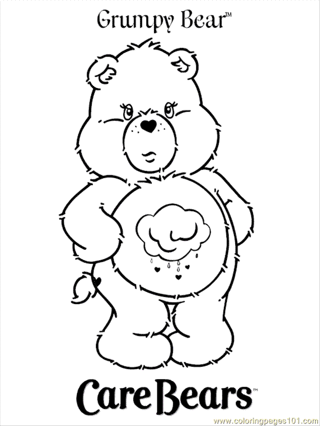 Grumpy Bear Coloring Pages - Free Printable Coloring Pages | Free