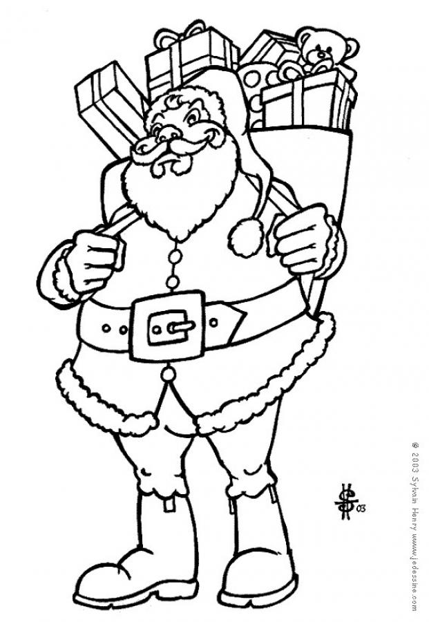 SANTA CLAUS coloring pages - Ho- ho it is Santa
