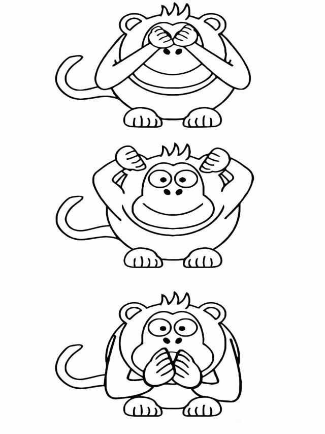 Apes Face Expression Coloring Pages Id 44850 Uncategorized Yoand