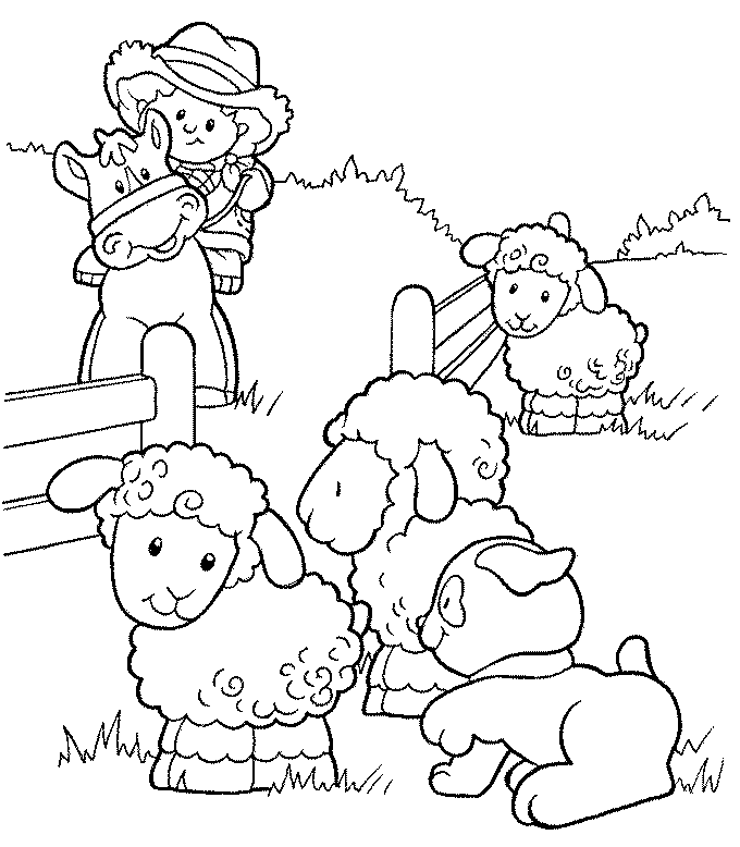 sheep coloring page lab