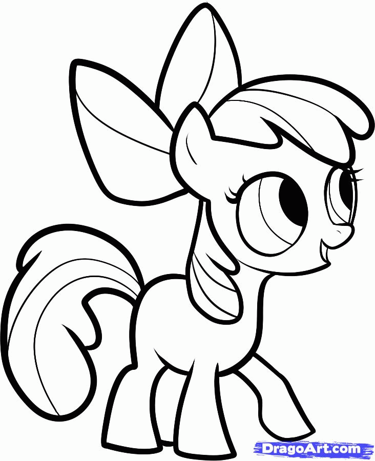 How to Draw Apple Bloom, Apple Bloom, My Little Pony, Step by Step