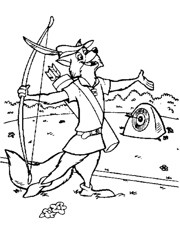 Robin hood Colouring Pages