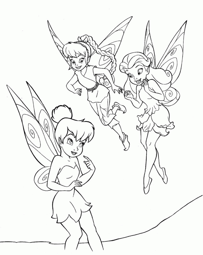 Tinkerbell Meet Friends Coloring Pages - Tinkerbell Cartoon