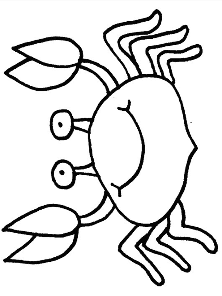 Crab2 Animals Coloring Pages & Coloring Book