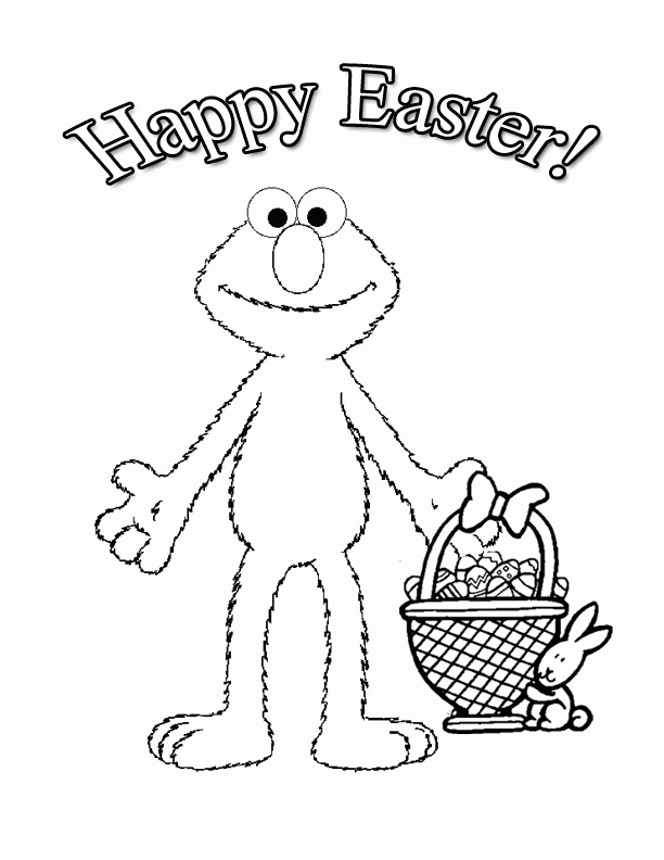 Elmo Easter Coloring Pages - KidsColoringSource.