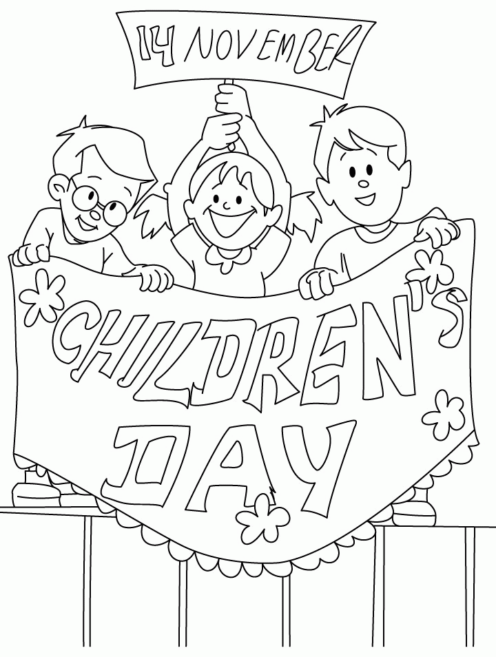 Childrens Day Coloring Page | Download Free Childrens Day Coloring