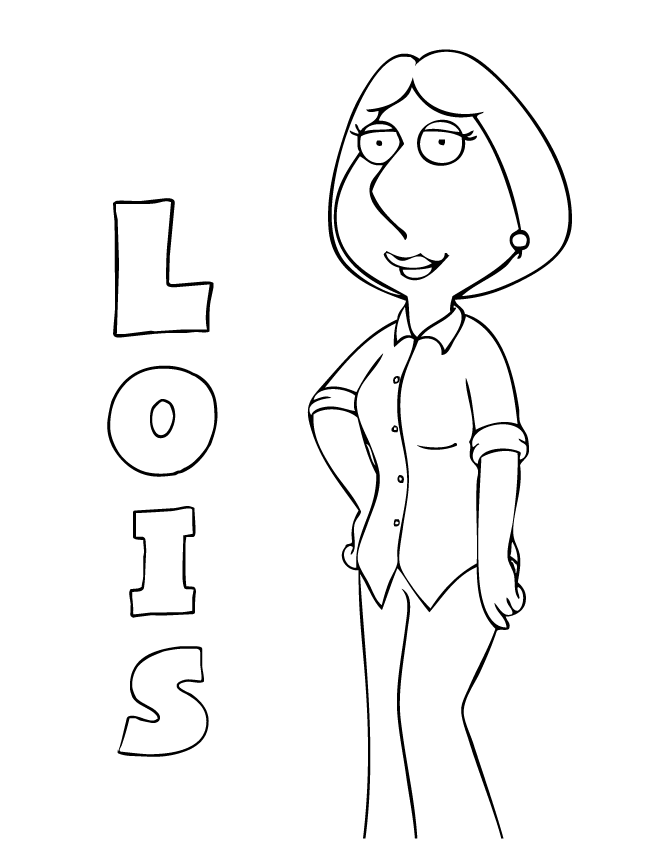 Family Guy – Lois Coloring Page | Free Printable Coloring Pages
