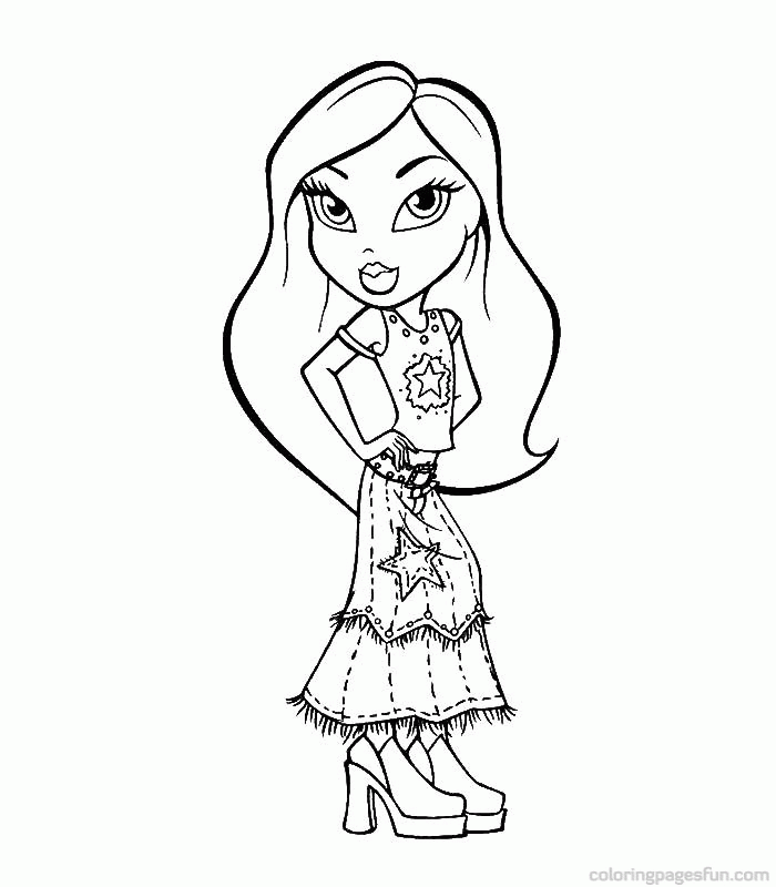 Bratz Coloring Pages 17 | Free Printable Coloring Pages