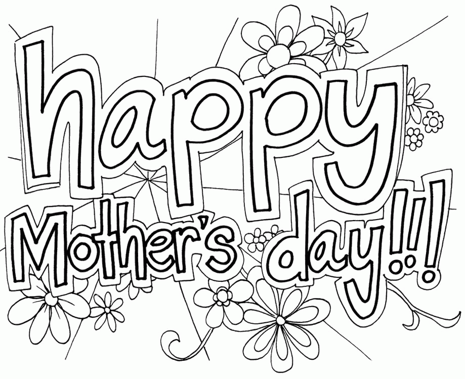 Printable Mothers Day Card Coloring Page For Kids - Mother Day