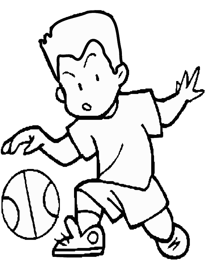 Printable Basketball 5 Sports Coloring Pages 