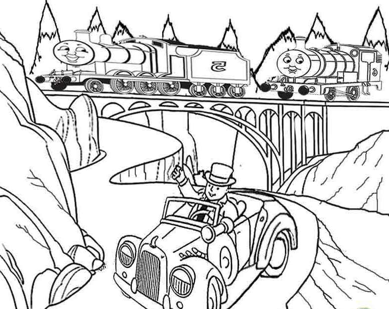 Thomas and Percy Colouring Pages