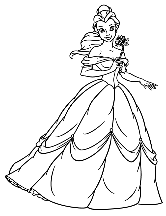 Disney Belle Coloring Pages : Coloring Book Area Best Source for