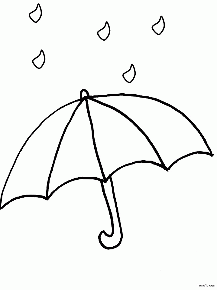 How to draw umbrella 2 - Stick figure-Children