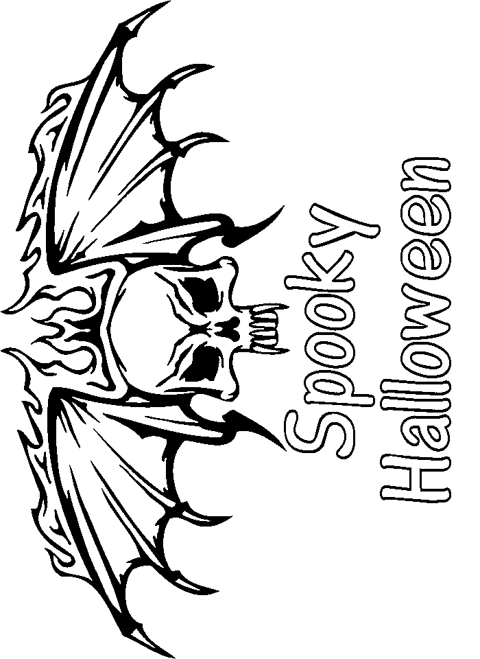 Skulls Coloring Pages for Halloween - Plus Skeletons and Mummy