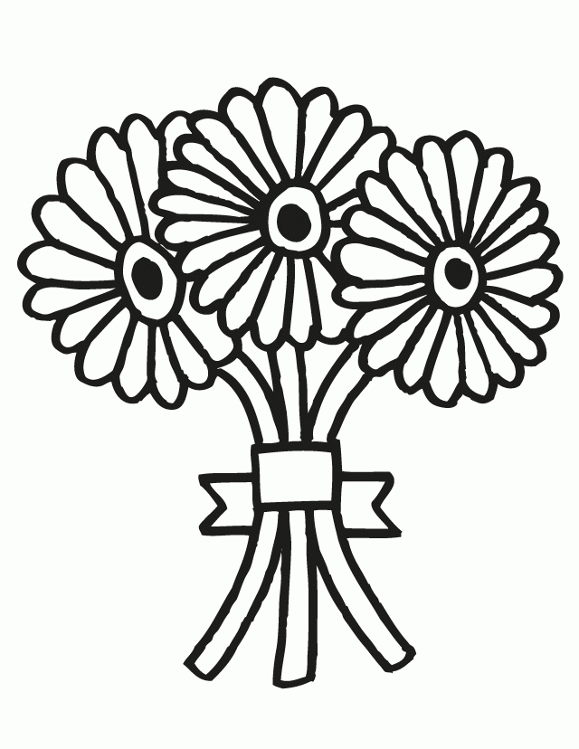 Wedding Bouquet 2 - Free Printable Coloring Pages