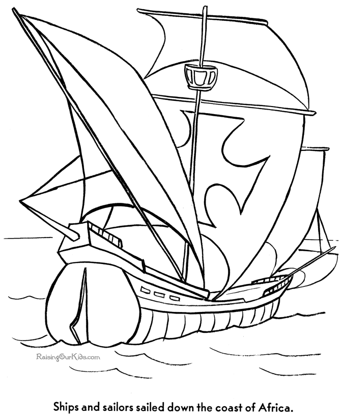 Boat coloring sheets 006