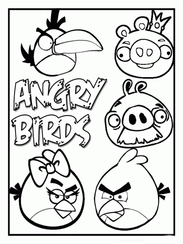 Home Uncategorized Angry Birds Coloring Pages For Kids Realistic