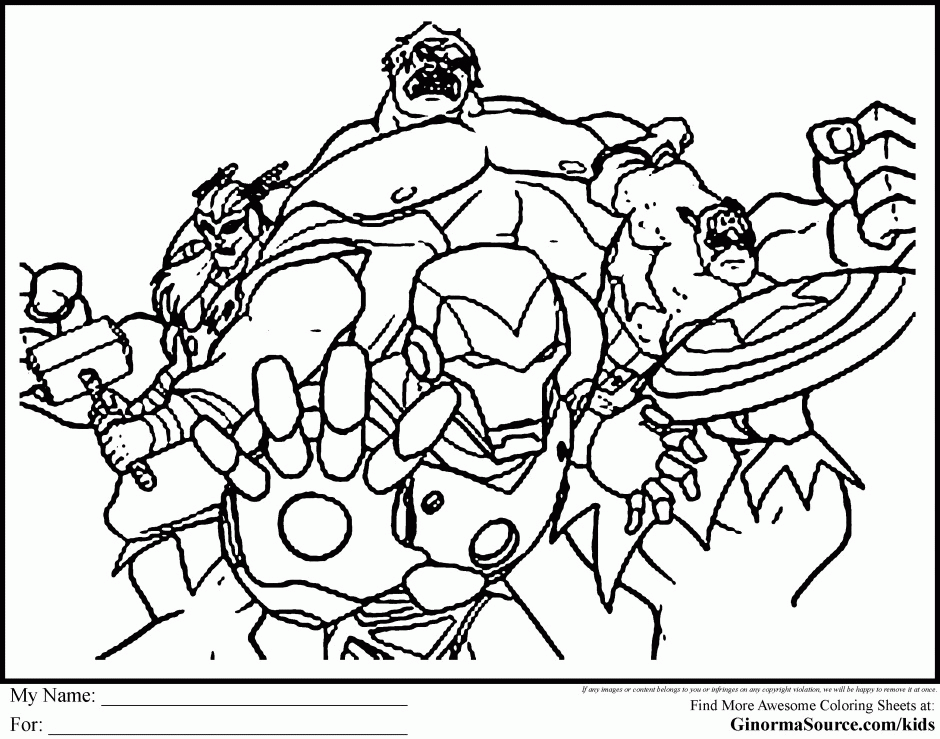 Avengers Coloring Pages For Kids Printable Treasure Chest Coloring