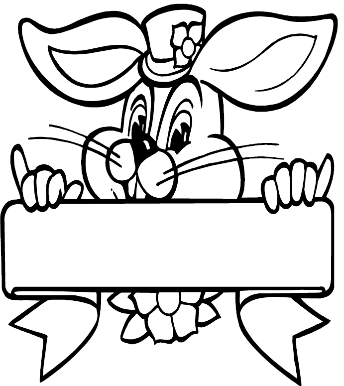 Easter Bunny Head Coloring Pages: Easter Bunny Head Coloring Pages