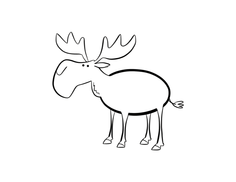 Moose coloring page | ColorDad