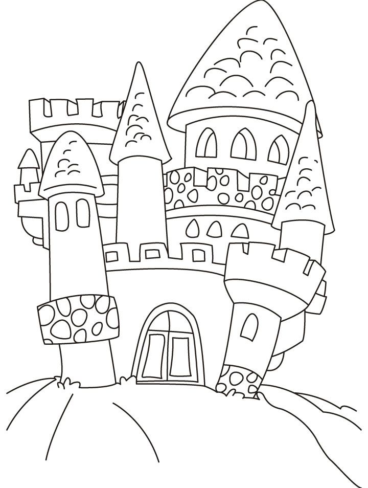 old castle coloring pages