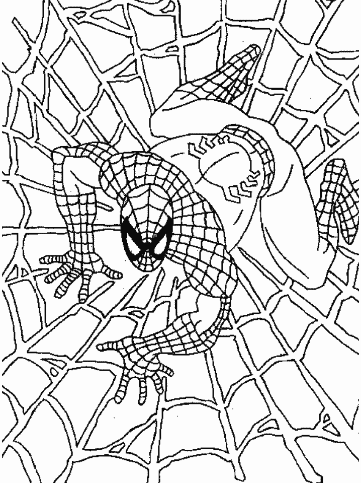Coloring-sheets-Spider-Man