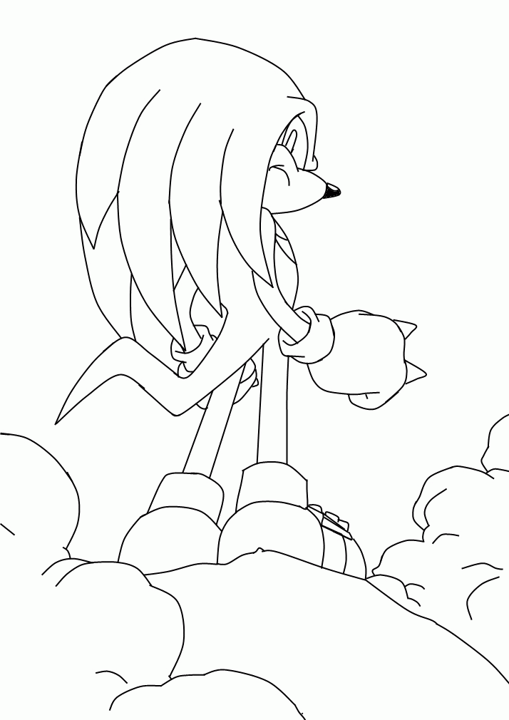 Outlines:. Knuckles The Echidna by XamutoforeverX on deviantART