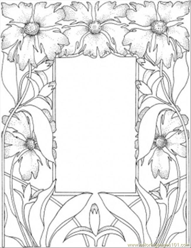 Coloring Pages Gorgeous Picture Frame (Other > Decorations) - free