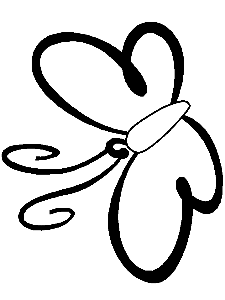 simple butterflys Colouring Pages