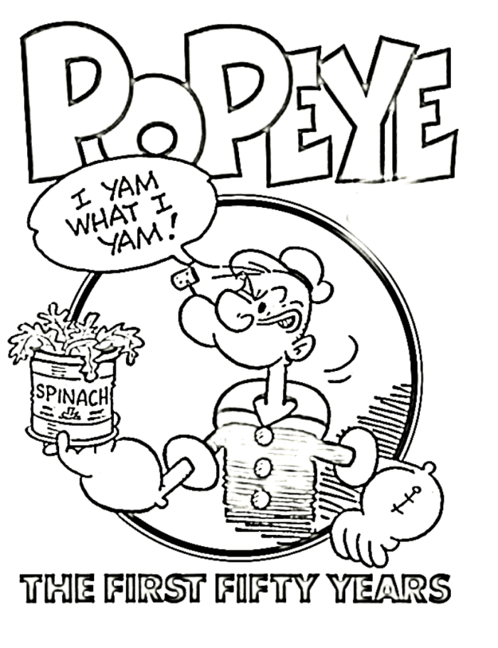 Uncle Win Popeye Coloring Page - Cartoon Coloring Pages on
