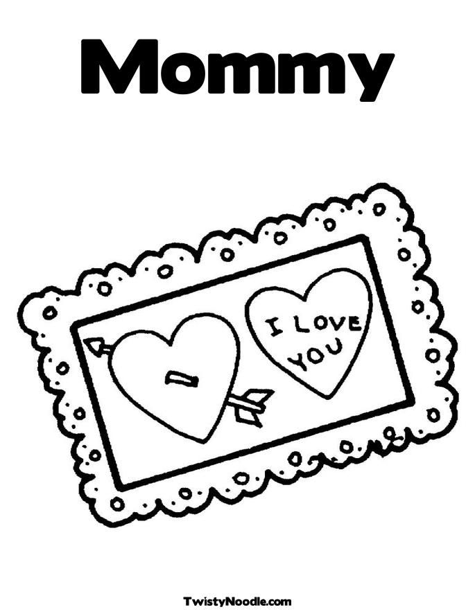 mommy i love you Colouring Pages