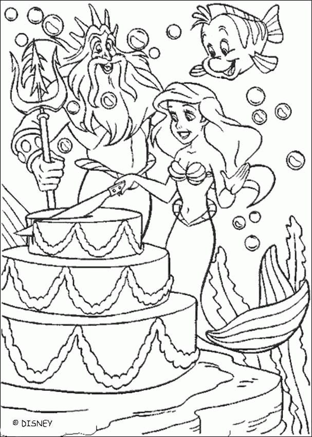 cutting birthday cake coloring page | HelloColoring.com | Coloring