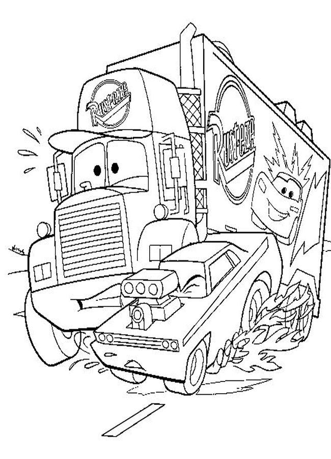 Funny Disney Car coloring page for kids | coloring pages