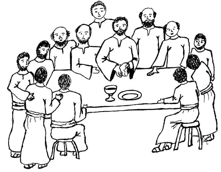 Last Supper coloring pages | The Last Supper