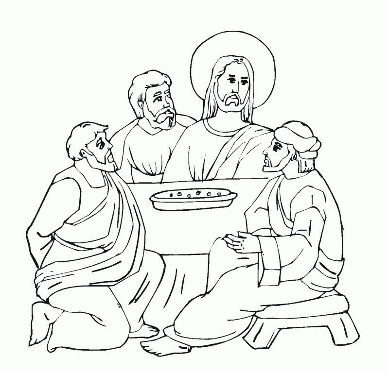 Last Supper Coloring Page - HD Printable Coloring Pages
