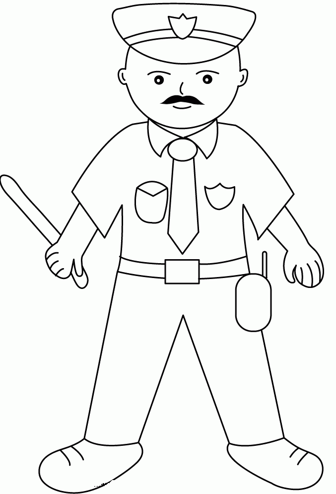 Police Coloring Pages : Printables The Policeman Coloring Pages