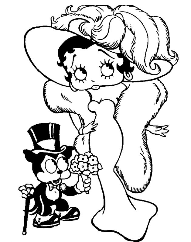 Betty Boop Was A Famous Artist Coloring Pages - Betty Boop