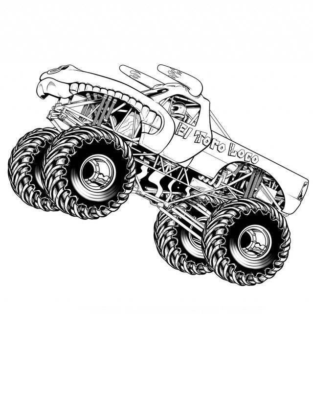 Coloring Pages Of Monster Trucks Disney Coloring Pages Kids 294862