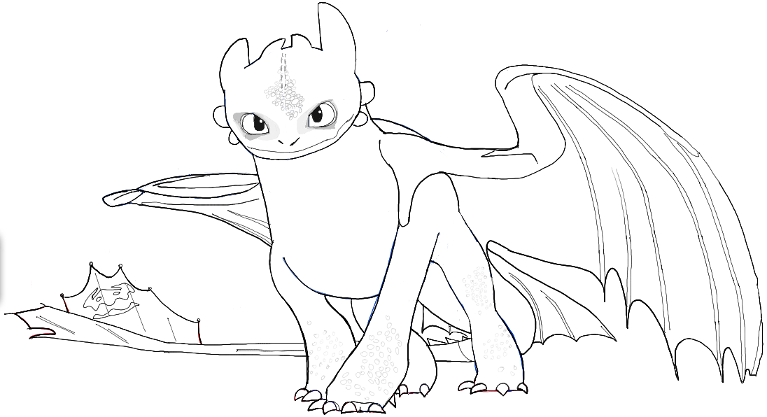 How to Draw Toothless from How to Train Your Dragon 2 in Easy