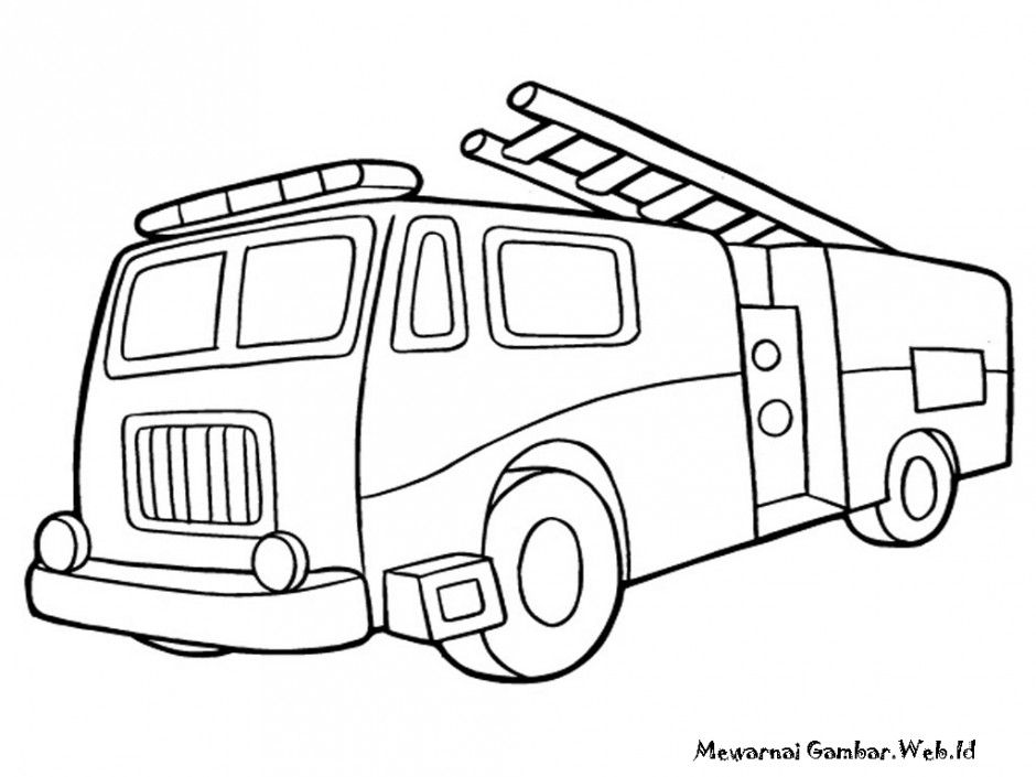 Simple Fire Truck Coloring Pages Id 104303 Uncategorized Yoand