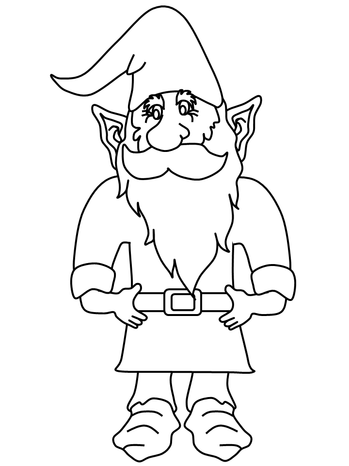 gnome girl Colouring Pages
