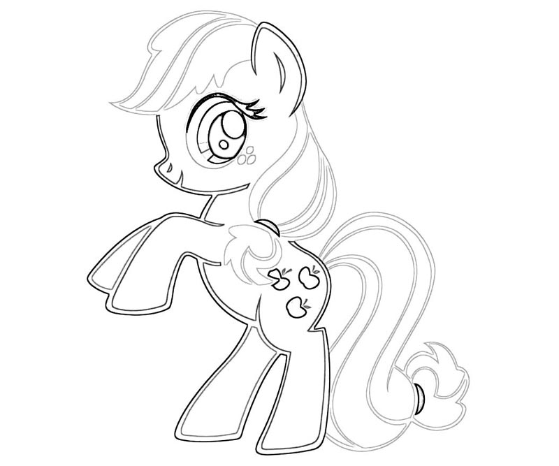 5 My Little Pony Applejack Coloring Page