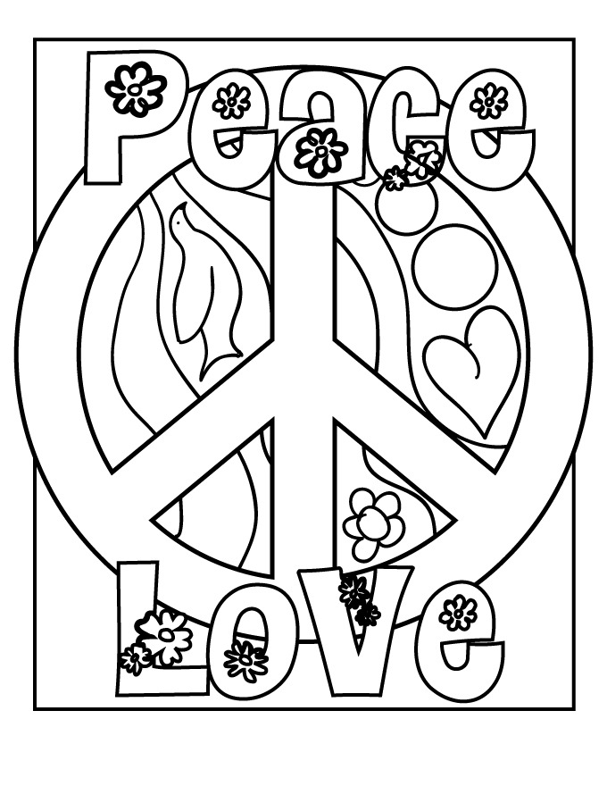 peace coloring pages for adults | The Coloring Pages